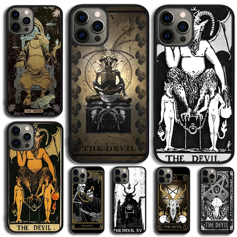 Tarot Cards The Devil Phone Case For Samsung Galaxy S10 S22 S23 S24 Note 10 20 Lite S20 Plus S21 Ultra Back Cover