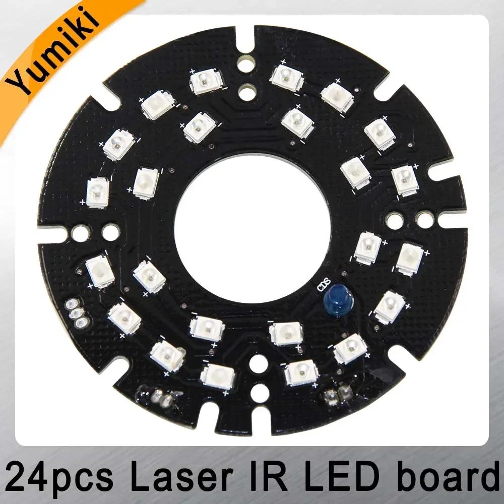 

Yumiki Infrared 24*Laser IR LED board for MTV Lens Bullet Security IP CCTV Camera Outdoor night vision (Diameter: 60mm)