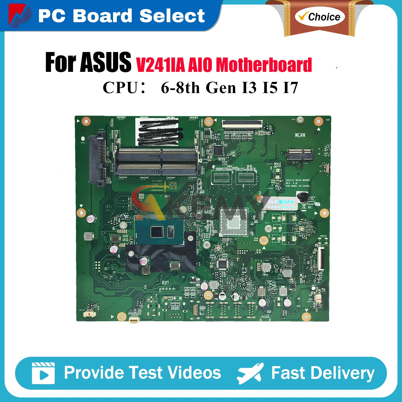 

V241IA Motherboard For ASUS Vivo AiO V241ICR V241I V241IA V241IC Mainboard With I3 I5 I7 CPU 100% tests OK fast shipping stk