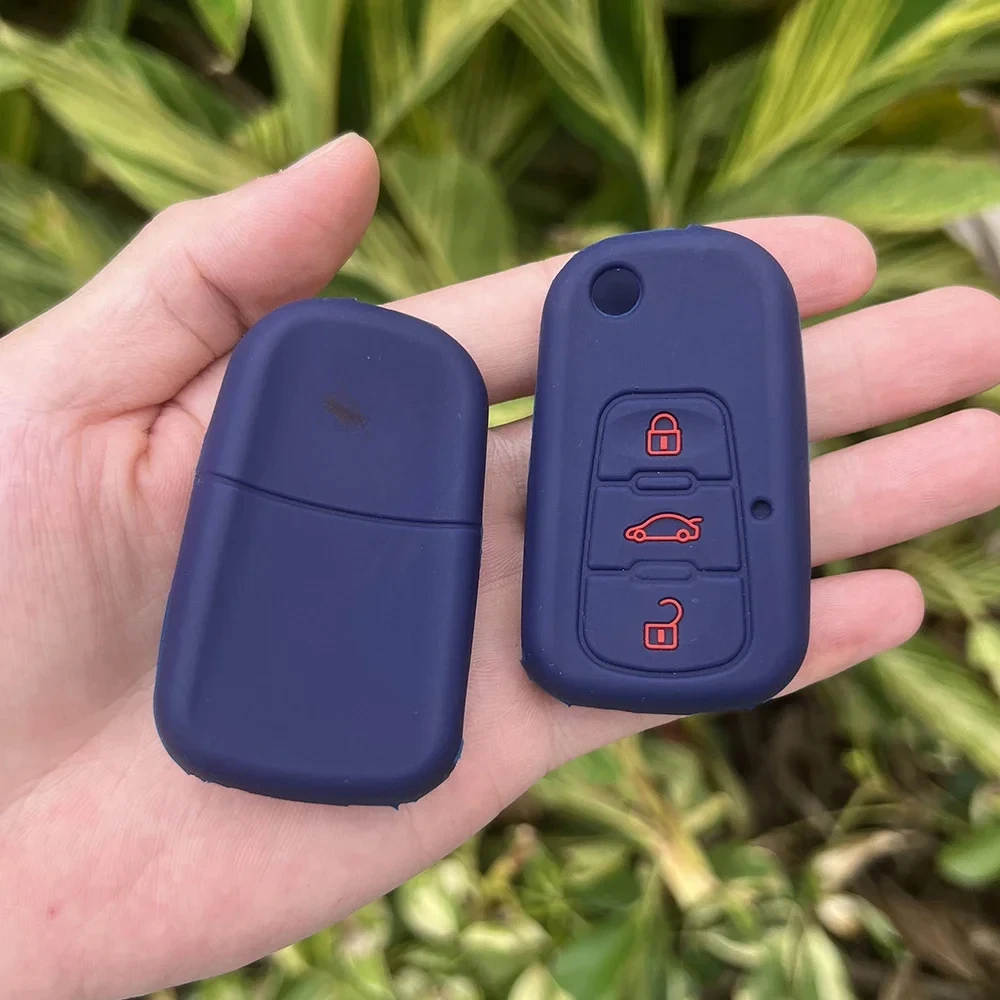 3 Button Silicone Car Key Case Cover Shell Protector for Roewe RX5 MG MG3 MG5 MG6 MG7 ZS GT GS 350 360 750 KeyChain Accessories