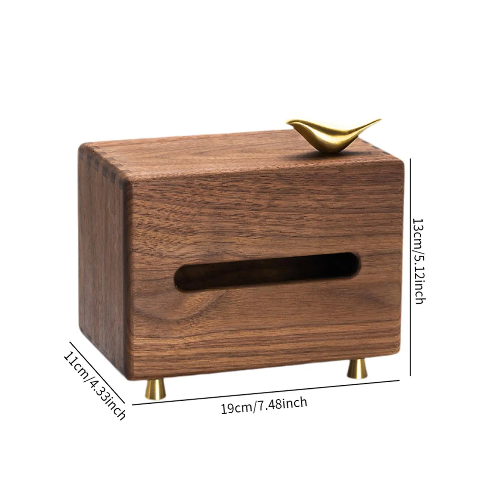 

Tissue Box Wood Multifunctional Home Ornament Tissue Container Paper Organizer for Bathroom Dining Room Bedroom Toilet Office