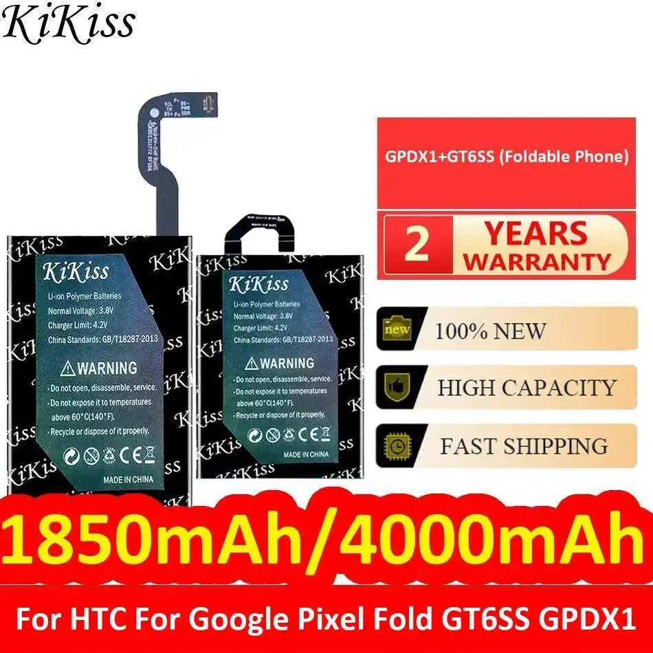 

Mobile Phone Battery GPDX1+GT6SS Foldable Phone 1850mAh/4000mAh For Htc Google for Pixel Fold GT6SS GPDX1