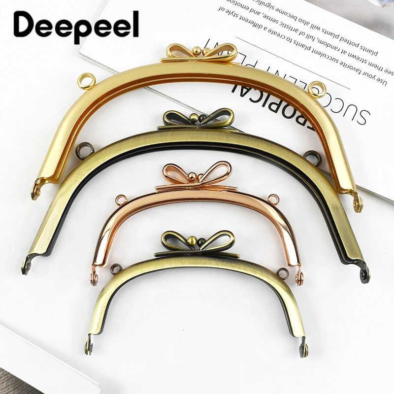 

2/5Pcs 10.5/16.5cm Smooth Bow-knot Bags Handle Purse Frames Clutch Kiss Clasp Sewing Brackets DIY Metal Bag Handles Accessory