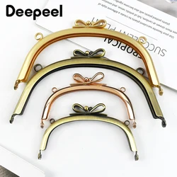 2/5Pcs 10.5/16.5cm Smooth Bow-knot Bags Handle Purse Frames Clutch Kiss Clasp Sewing Brackets DIY Metal Bag Handles Accessory