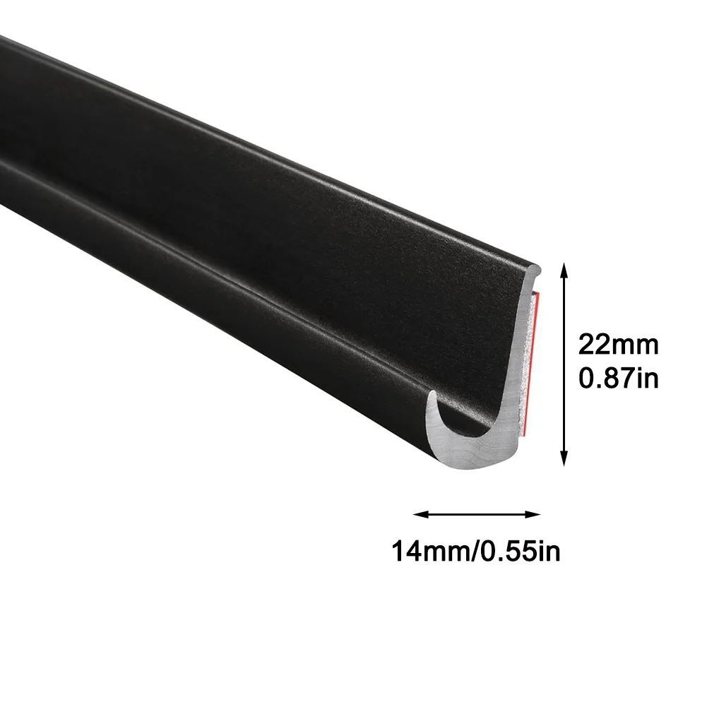 J Shaped Rain Gutter TPE Self Adhesives Drip Rail Car Van RV Boat Strip 2.2 Cm Height 1.4 Cm Width Cut To Fit Weather Seal