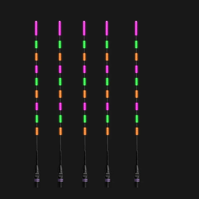 5 قطعة/الوحدة الصيد يطفو LED مضيئة الانجراف الذيل عالية الجودة الألياف DIY هوائي أدوات صيد السمك Bobbers التبعي
