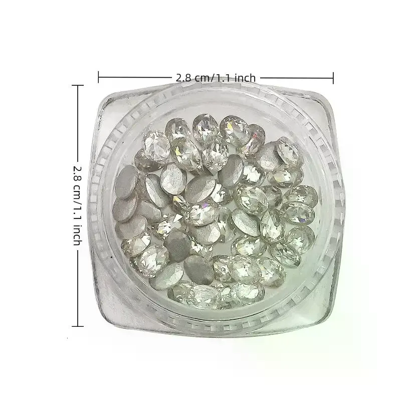 Gemengde zirkoon nagelsteentjes glanzende nagel platte nagel edelstenen glazen stenen nagels decoratie nagel charme DIY manicure kunst