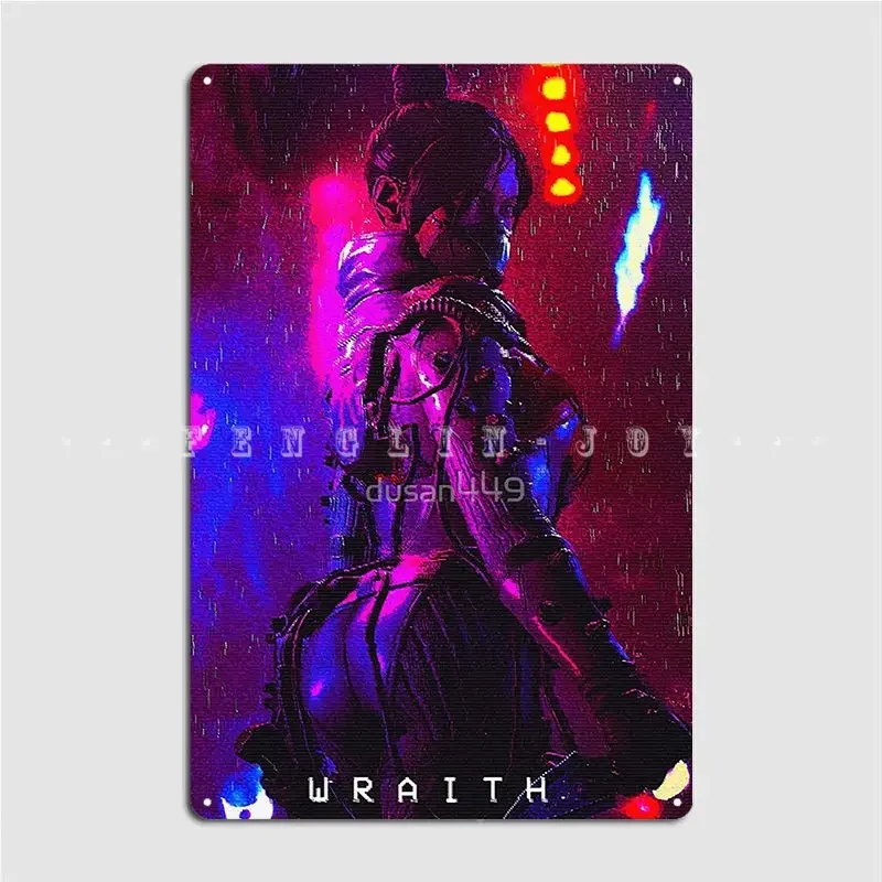 Apex Legends Wraith Season 3 Metal Plaque Poster Garage Decoration Home Wall Pub Designing Tin Sign Poster