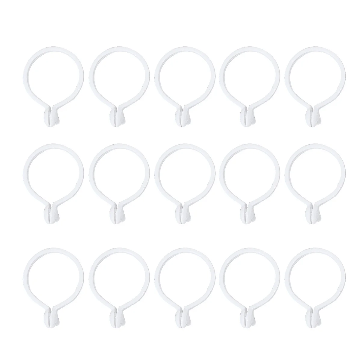 

150Pcs White ABS Curtain Rings Heavy Duty Smooth Slide Closure Fastener Ideal for Various Curtain Types Modern Home Window