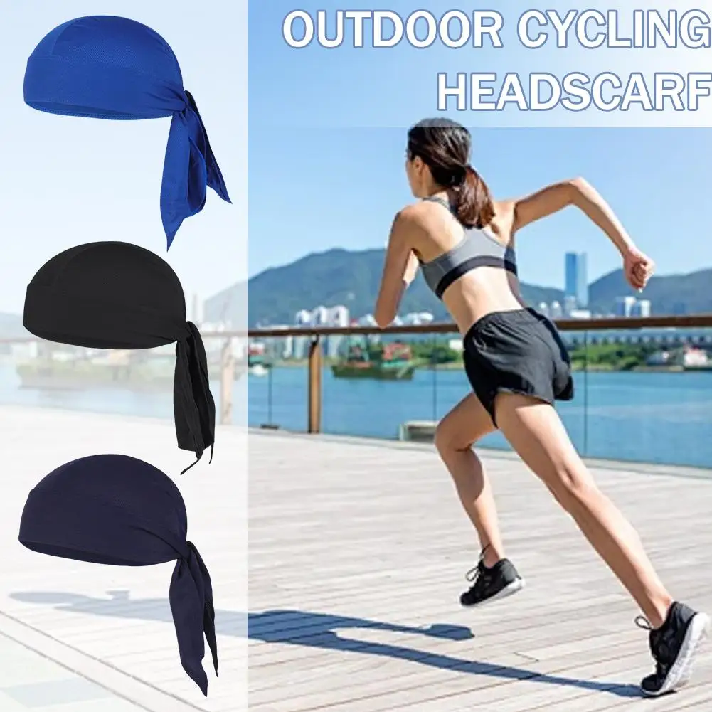 Bicycle Headband Sweat-wicking Cap Cycling Headscarf Quick-dry Sun-Protective Hat Head Scarf For Outdoor Cycling Sport Bandana