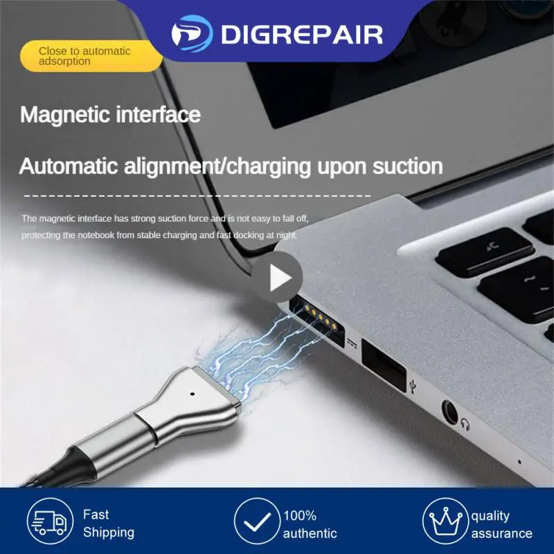 Type C Magnetic USB PD Adapter for 1 2 MacBook USB C Female Fast Charging Magnet Plug Converter Alloy