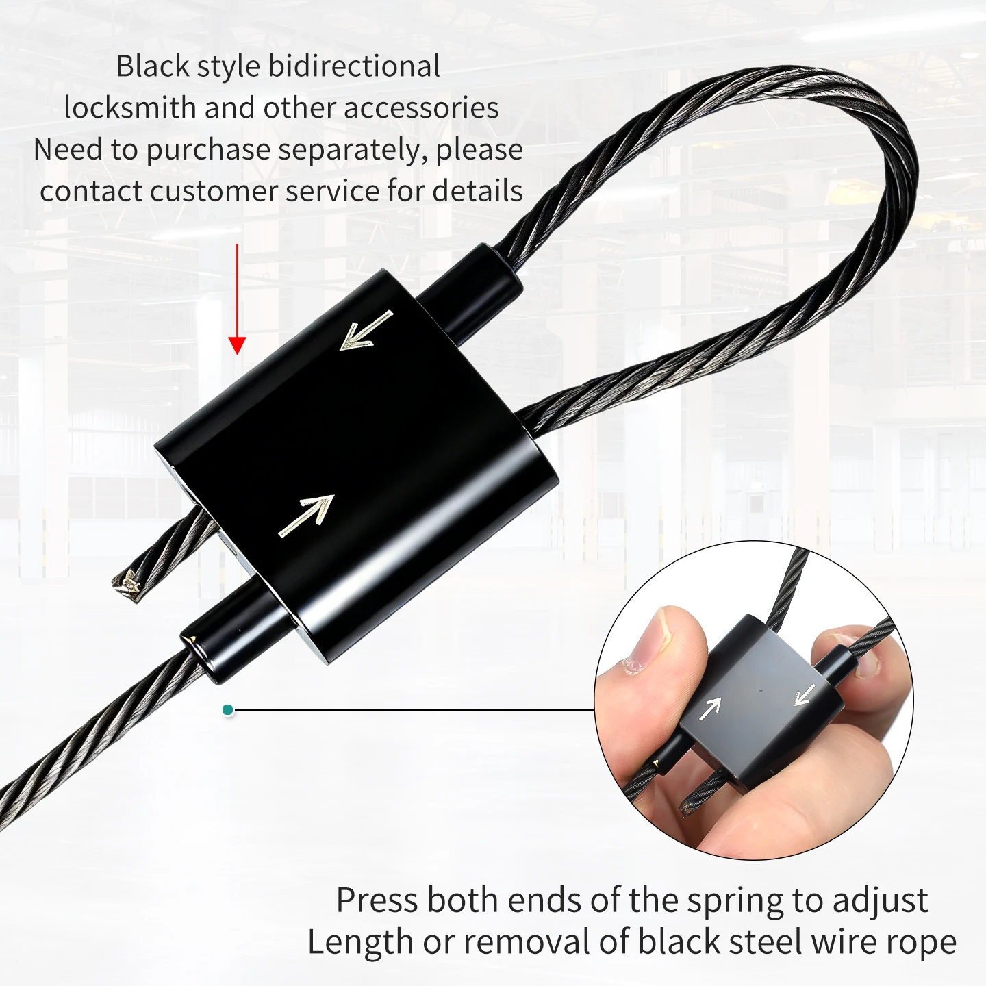 Picture 5: 1.5mm/2mm/3mm Stainless Steel Wire Rope, 5M/10M/20M/50M/100M Black Steel Cable for Hanging Clotheslines