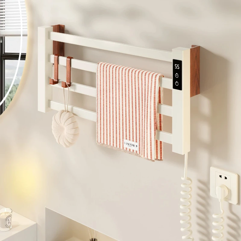 Medieval style Smart Electric Heated Towel Rack Wall-Mounted Bathroom Towel Warmers with Timer &Temperature Control for Bathroom