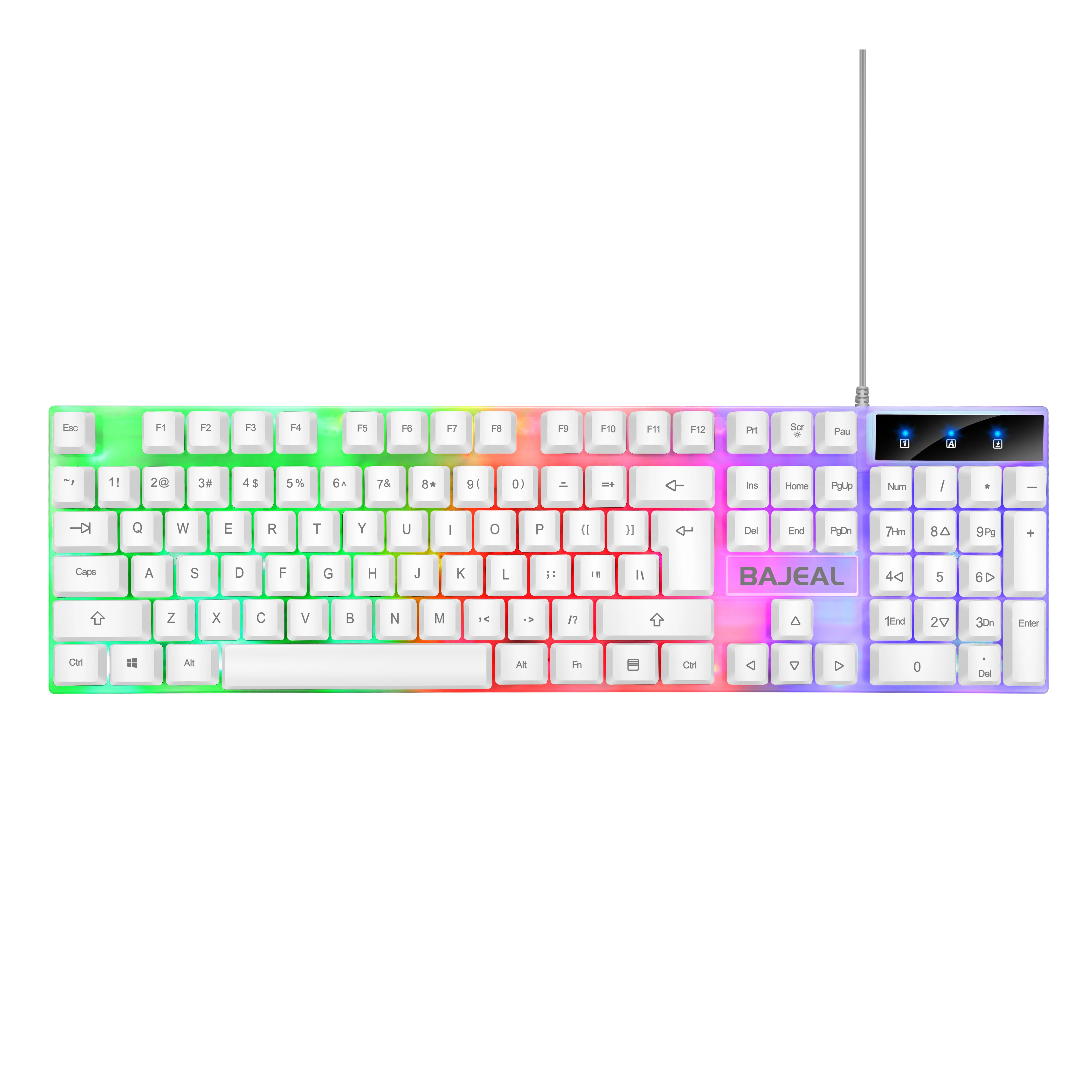 

BAJEAL K35 luminous usb keyboard computer game mechanical hand feeling suspension rainbow backlight