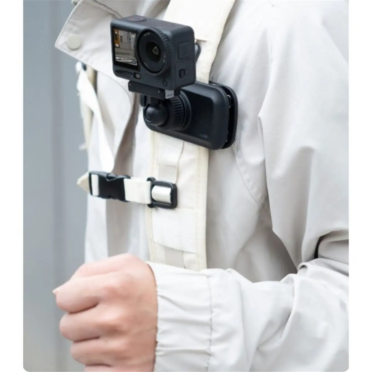 Backpack Mount for Action 5Pro/4/3 Camera Accessories 360° Rotation Magnetic Backpack Clip Quick-Release Adapter