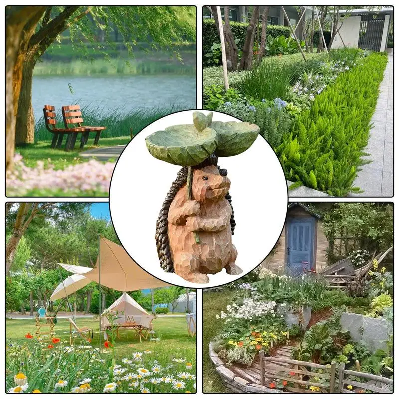 حديقة القنفذ تمثال حمام الطيور الحيوان القنفذ تمثال الطيور حمام السلطانية الراتنج المشهد النحت للخارجية ساحة الحديقة الفناء #5