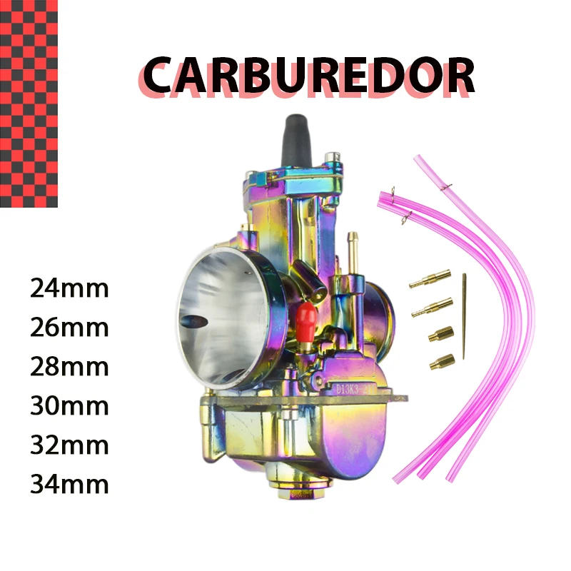 

Универсальные цветные мотоциклетные карбюраторы PWK 24-34 мм с инъекцией мощности для квадроциклов 2T и 4T и внедорожников