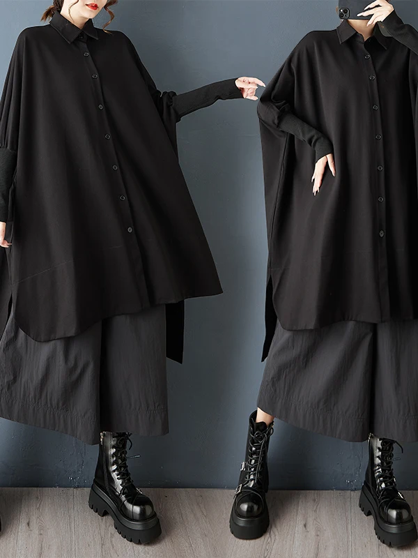 เสื้อไหมพรมทรงหลวมแบบ Batwing แขนยาว ดีไซน์ต่อผ้า สไตล์อเนกประสงค์ สำหรับผู้หญิง ใส่ทำงาน ฤดูกาล 2025