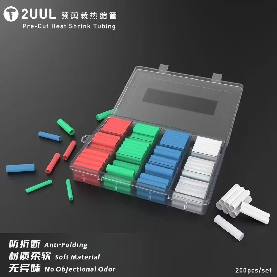200ชิ้น/กล่องความร้อนฉนวนกันความร้อนท่อหด Shrinkable หลอดเก็บกล่องสำหรับ Data Cable Repair Wrap เสริม