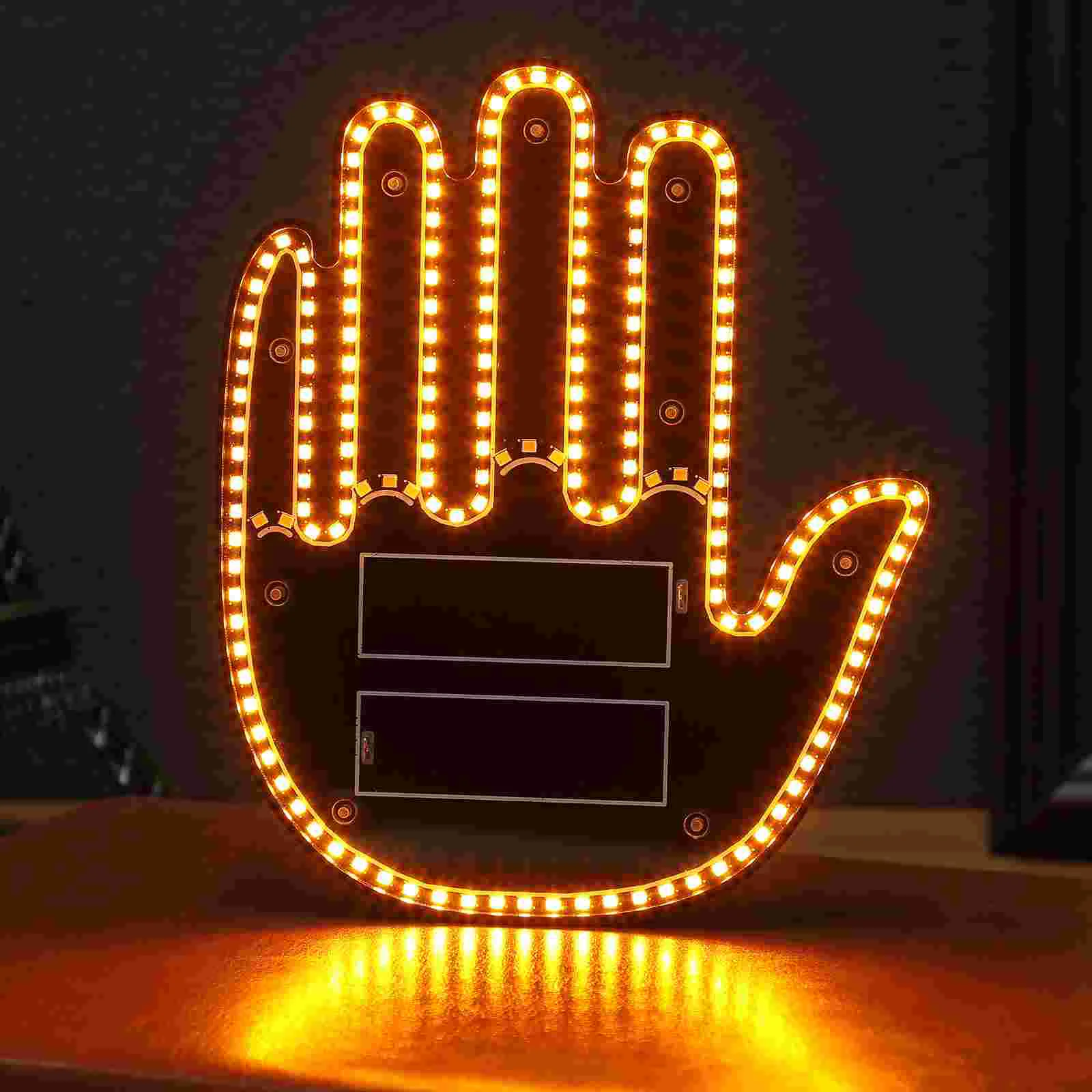 Auto Palmlicht Tonen Uw Gebaar Auto Truck Accessoires Voor Mannen Led Teken Hand Vinger Koplampen