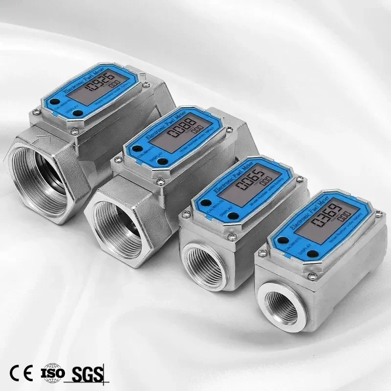 

2 Inch 3/4 Small Stainless Steel Liquid Digital Turbine Water Flow Meter Turbine for Water Fuel Diesel Gasoline