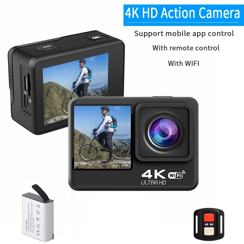 

4K 30 кадров в секунду, экшн-спортивная камера, 2,0-дюймовый экран, WIFI, машина с дистанционным просмотром, уличное велосипедное приложение для дайвинга, веб-камера DV