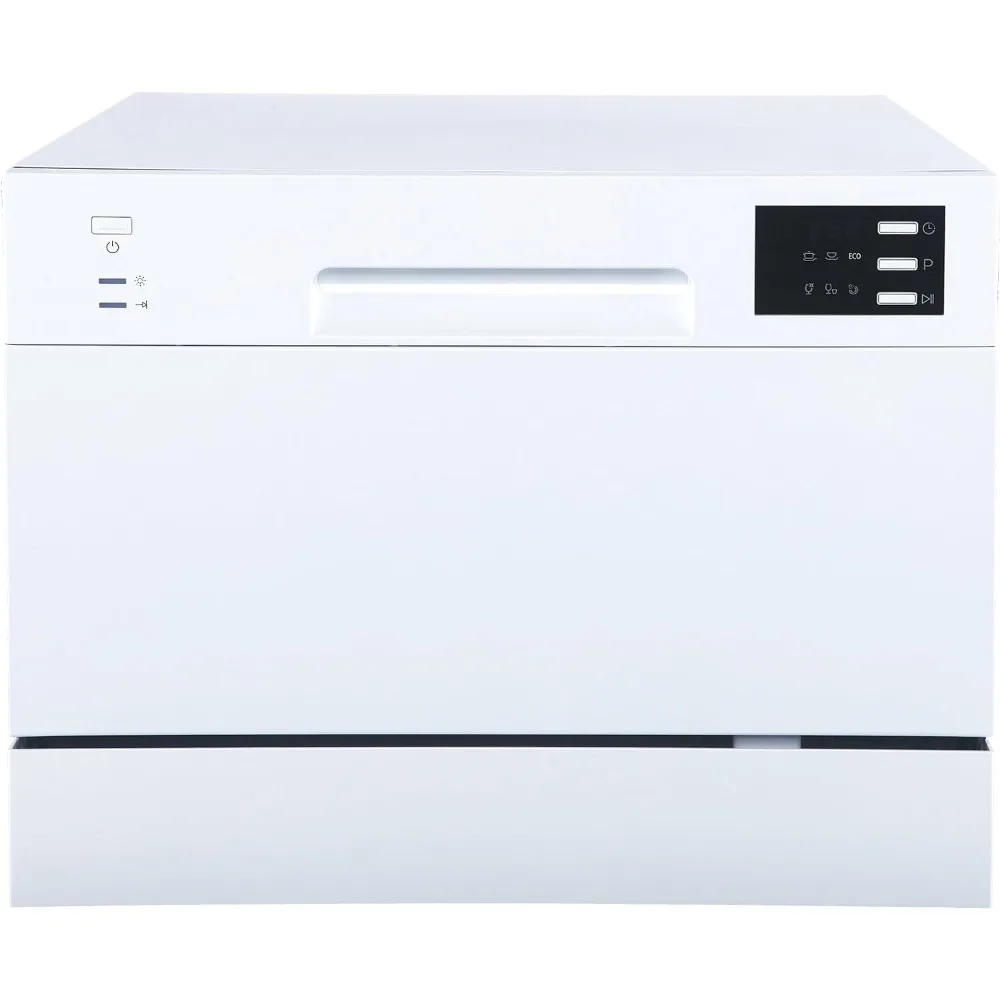 Countertop Dishwasher with Delay Start & LED – White