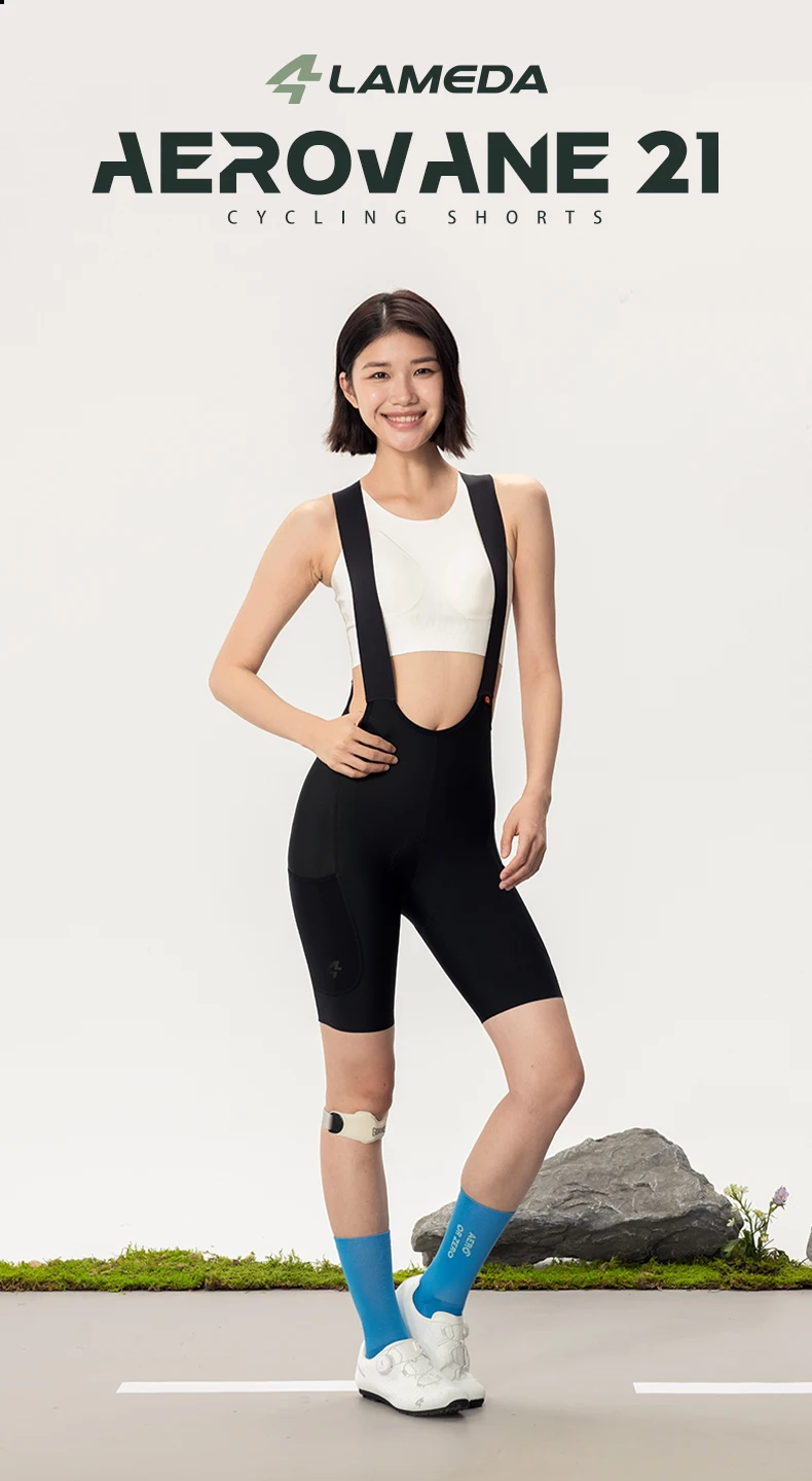 LAMEDA Radfahren Trägerhose Stoßdämpfung Gepolsterte Rennrad Shorts Reiten Radfahren Trägerhose Atmungsaktive Damen Sommer MTB Shorts – Detail 35