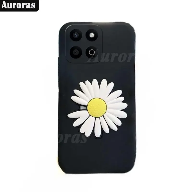 For Honor 200 Smart Case With Chrysanthemum Holder Silicone Soft Shockproof Shell For Honor 200 Lite Pro smart 200 Cover Funda