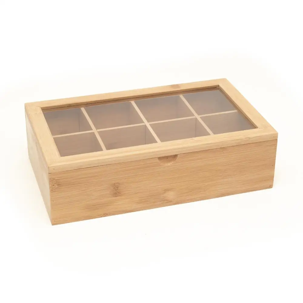 Bamboo decorative box 8 niches-Oikos