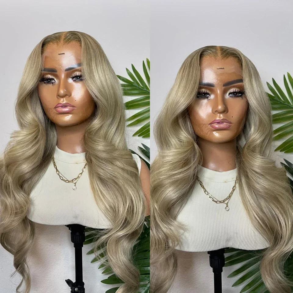 Pelucas delanteras de encaje transparente de colores resaltados en oro gris 13x4 adecuadas para niñas pelucas de cabello humano Cosplay 100% calidad del cabello humano