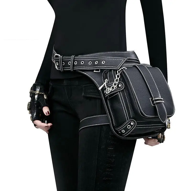

Punk Retro Waist Men's Outdoor Single-shoulder Crossbody Women's Mobile Phone Waist Hanging Designer Luxury Bag