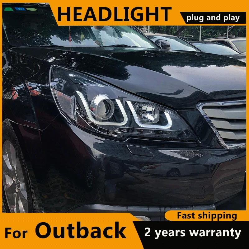 For Subaru Outback Headlight 2010-2017 Legacy Headlights LED DRL Hella LED Bi Xenon Bulb Fog Light Dynamic turn signal Head Lamp