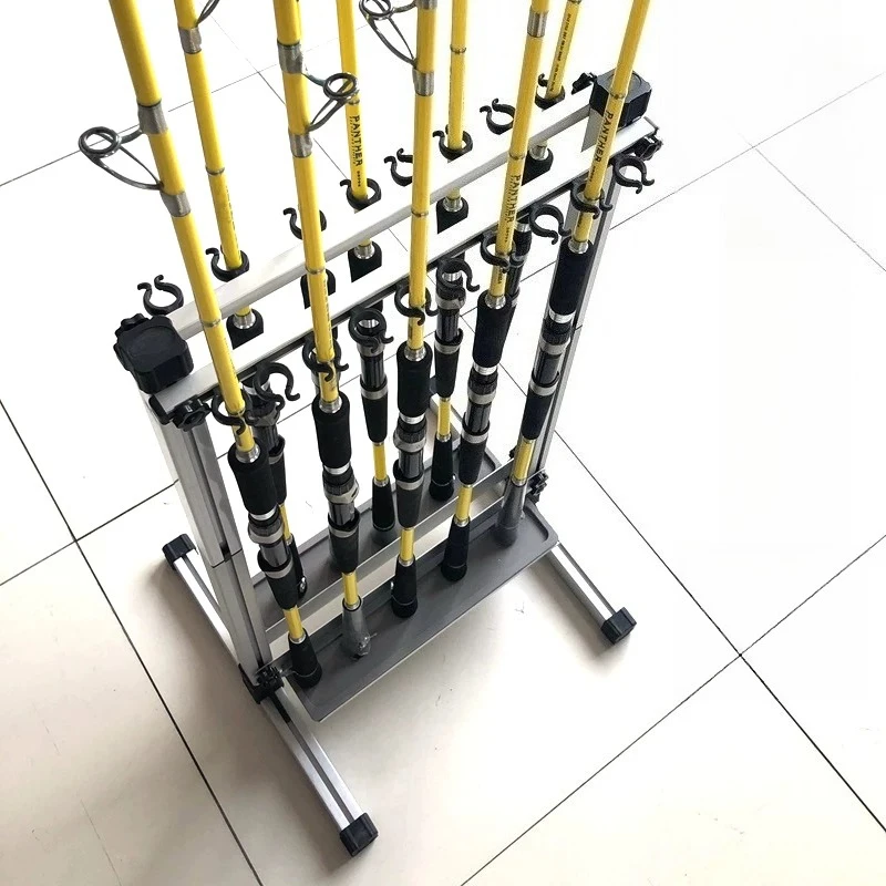 

Aluminum Alloy Vertical Rod Racks Multifunctional Detachable Reinforced Stable Fishing Rod Display Stand Fishing Accessories
