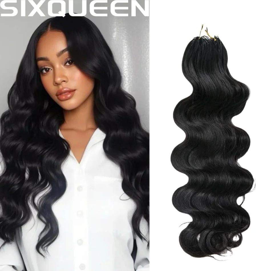 

Натуральные цветные волосы для плетения косичек без узлов, предварительно разделенные, с петлями, для черных женщин, 26 дюймов