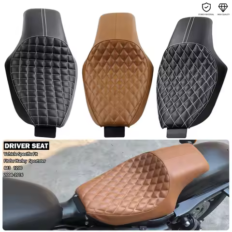 Motorcycle Solo Rider Seats Driver Pillion Fits For Harley Sportster 1200 Custom Nightster SuperLow Roadster Iron 883 Low 883L