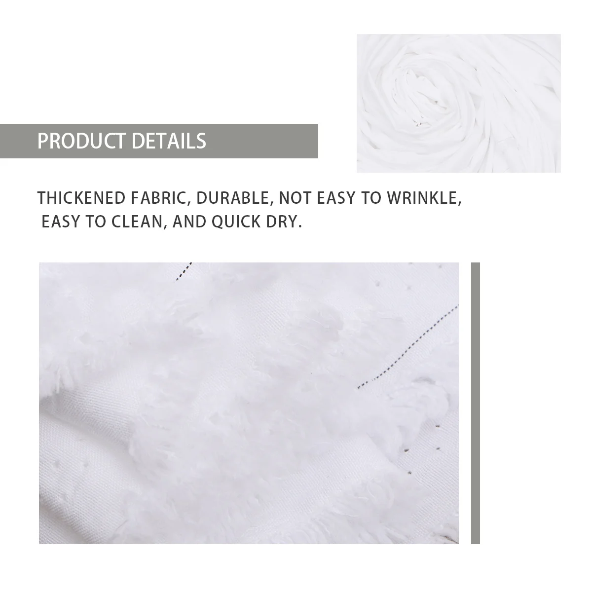 

1pc Pure Color Background Cloth White Hooks Durable Photography Background Studio Home Use Portrait Photo Backdrop Video