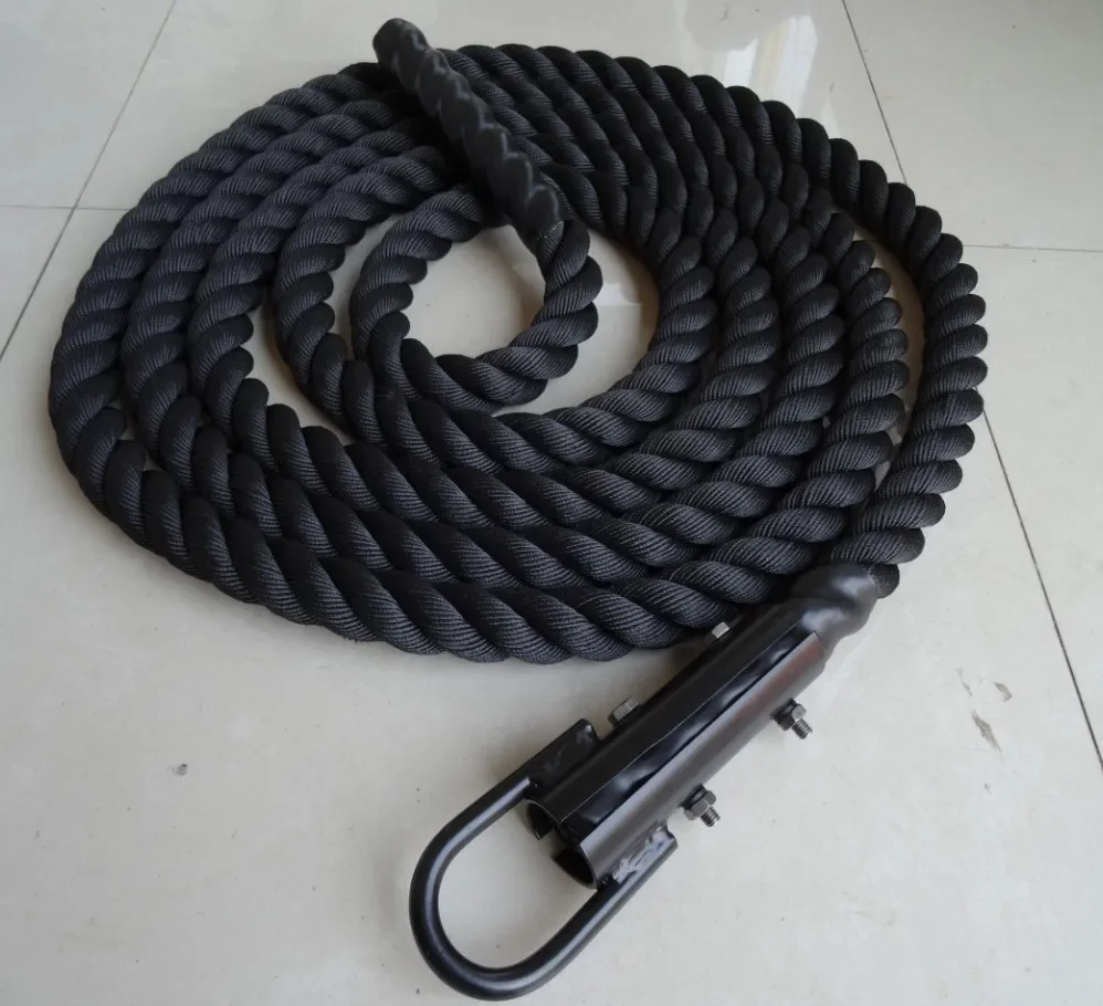 

3-Climbing Rope Battle Rope with Hook Black or Customized