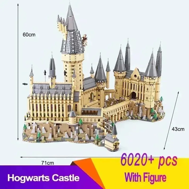 

6020 PCS In Stock Magic School Castle Model Compatible Building Blocks Bricks Toys For Kids Christmas Birthday 71043 Gifts