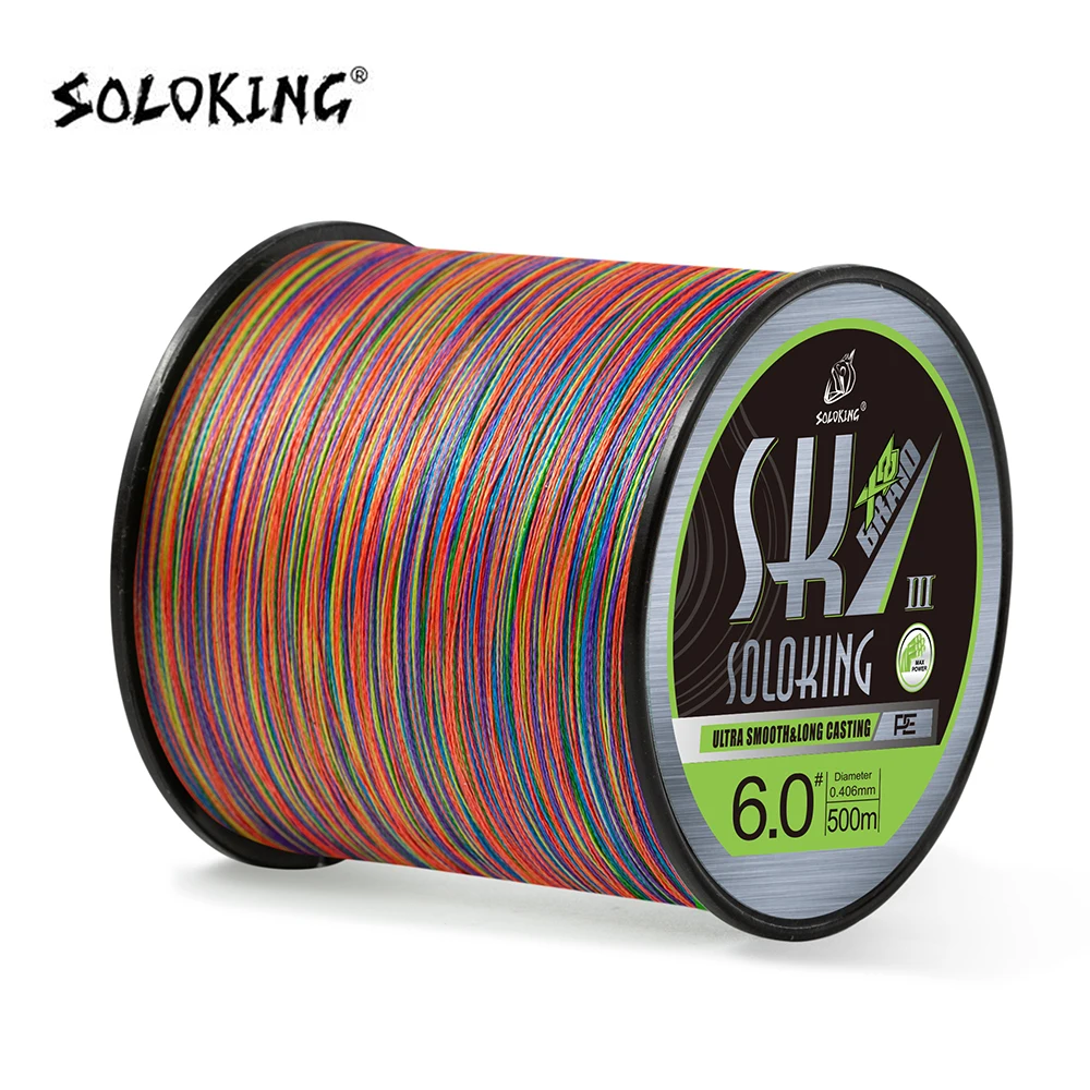 SOLOKING SK8 PE Fishing Line 150M/300M/500M Fishing Wire Super Strong PE Braid Fishing Line 18-100LB Multifilament Fishing Line