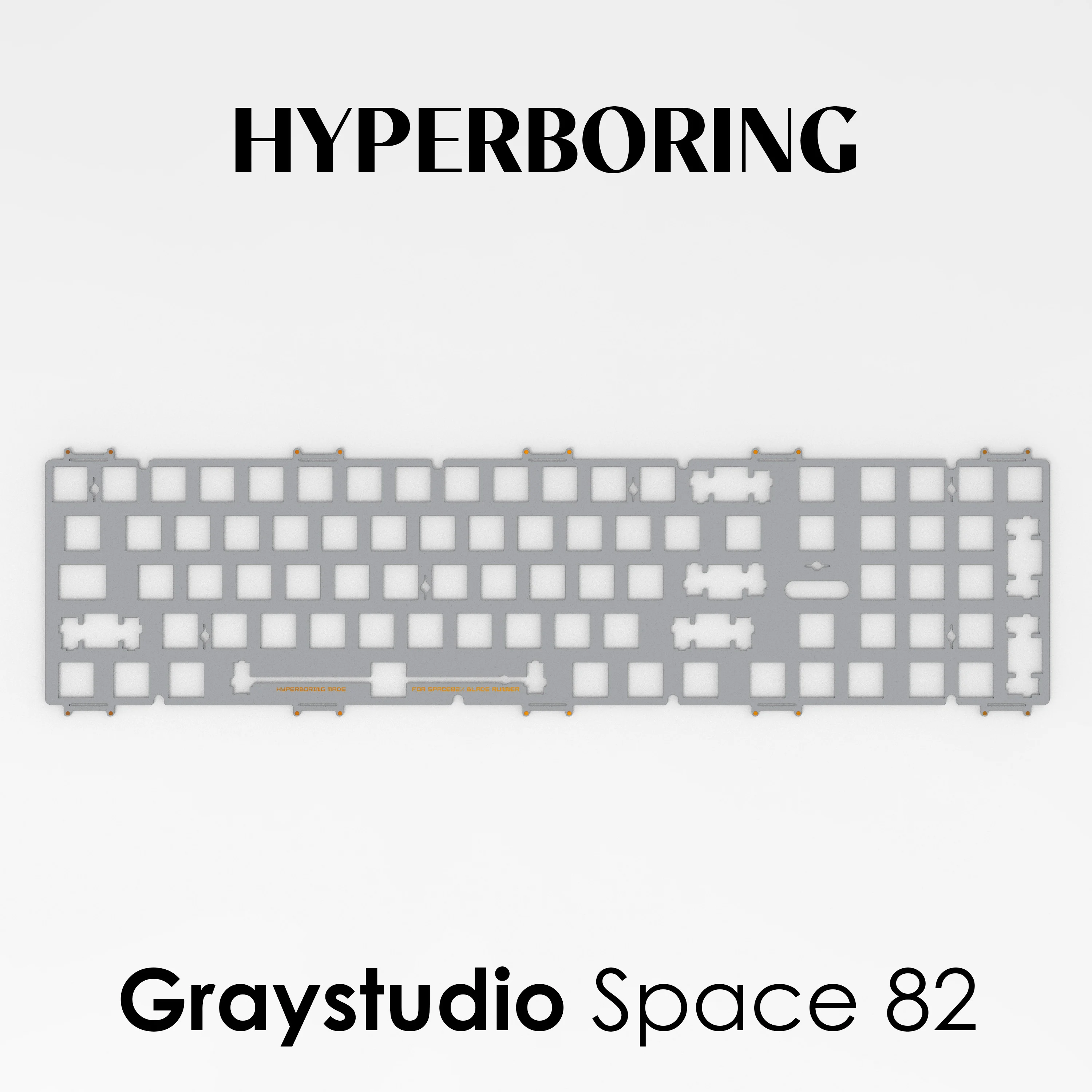 لوحة مفاتيح graysudio Space 82 ، PP ، PC ، FR4 ، مثبتة على اللوحة و PC ، طعنة