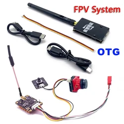 5.8G FPV Receiver UVC Video Downlink OTG VR Android Phone with 5.8G 1000mW Switchable fpv Transmitter + CMOS 1200TVL fpv Camera