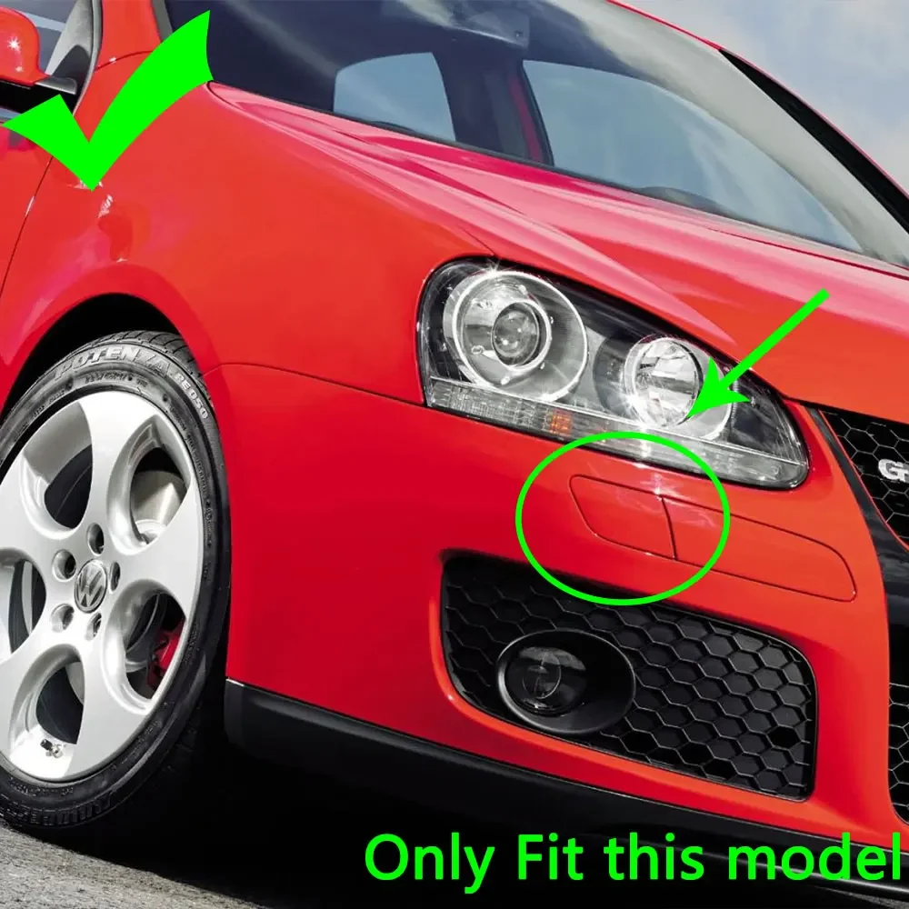 For Volkswagen VW Golf V MK5 GTI 2003-2009 Front Bumper Headlight Head Lamp Washer Nozzle Cover Cap