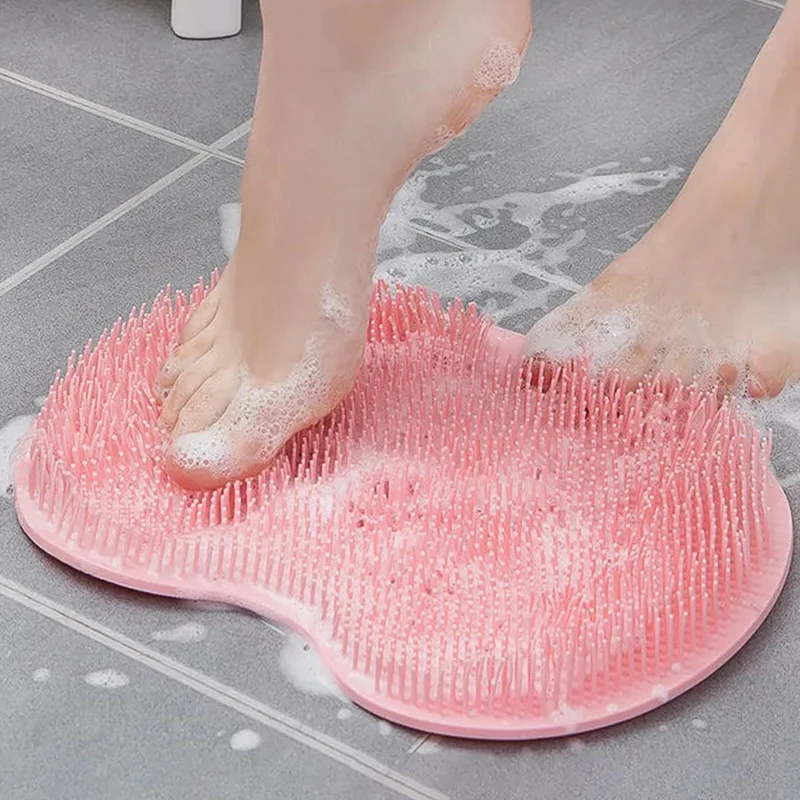 Shower Feet Cleaner Wash Mat Massage Mat Back Scraper Cleaning Brush Multifunction Sucker Wall Mat Rub Foot Arms Body Bath