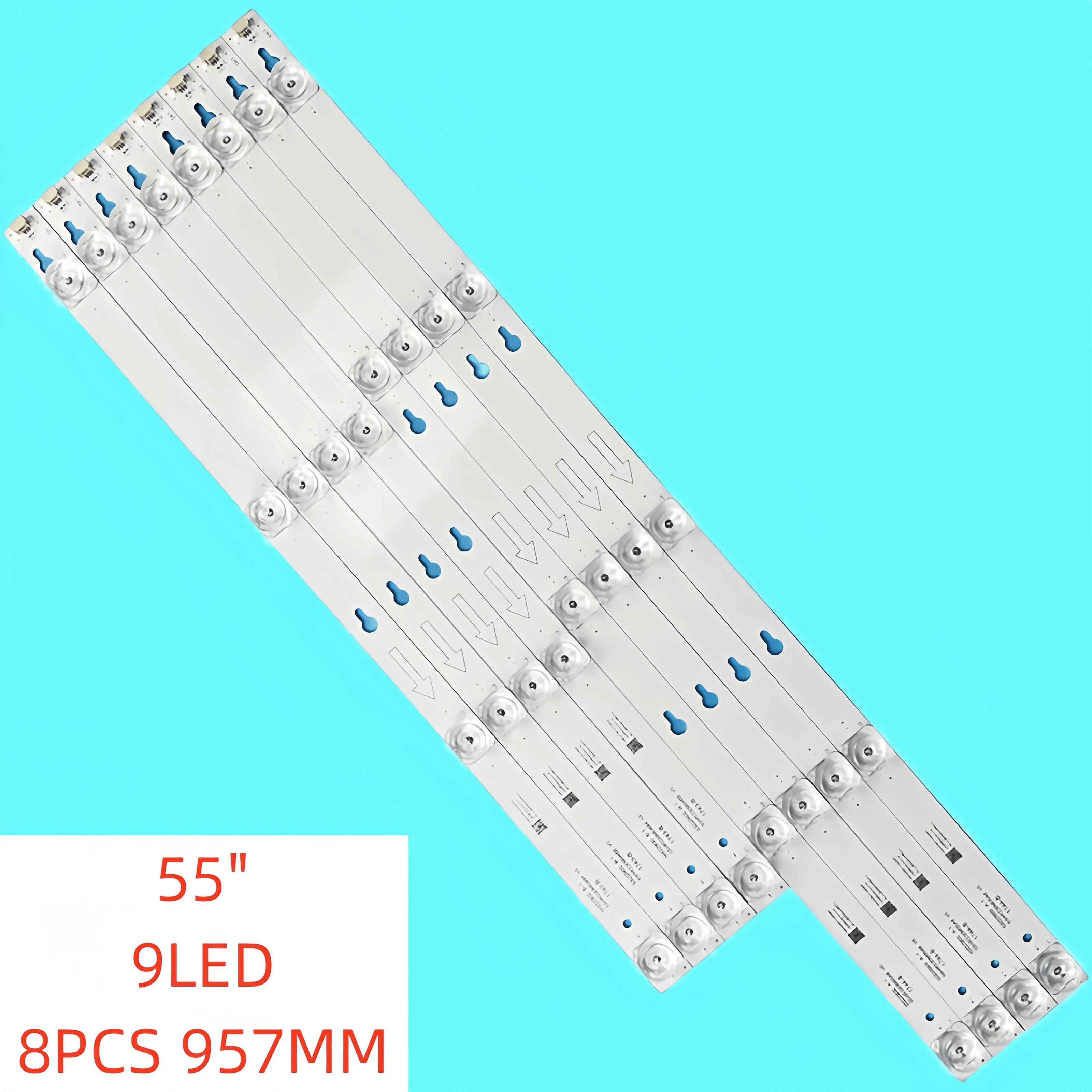 TV용 LED 백라이트 스트립, TCL 55 인치 TV, 55UD6206X1, 55UD6216, 55UD6206, 55UD6236, 55HR330M05A8, 4C-LB5505-HR21J, 9 램프, 8 개 세트, 신제품