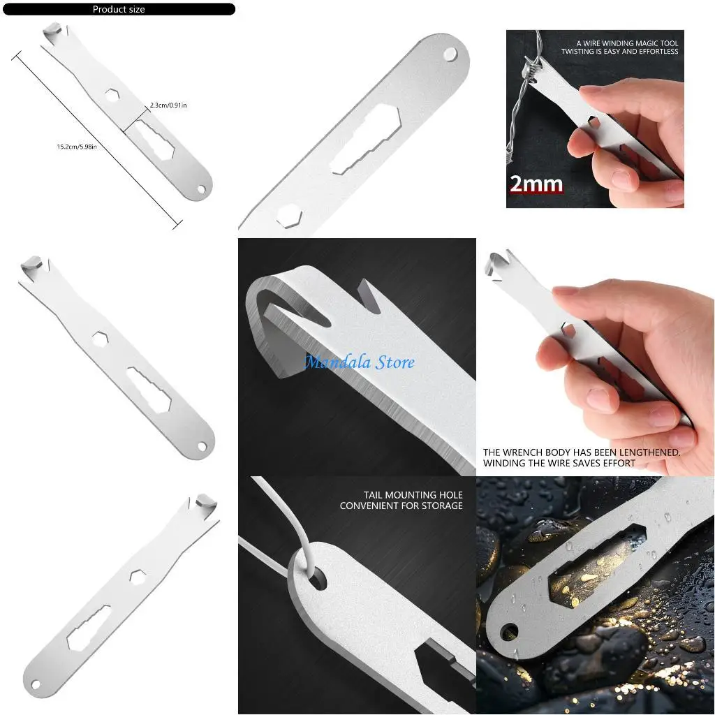 

U2JC Multipurpose Stainless Steel Cable Twisting Winding Fixation Tool For Barbed Wire Mesh And High Strength Fencing Project