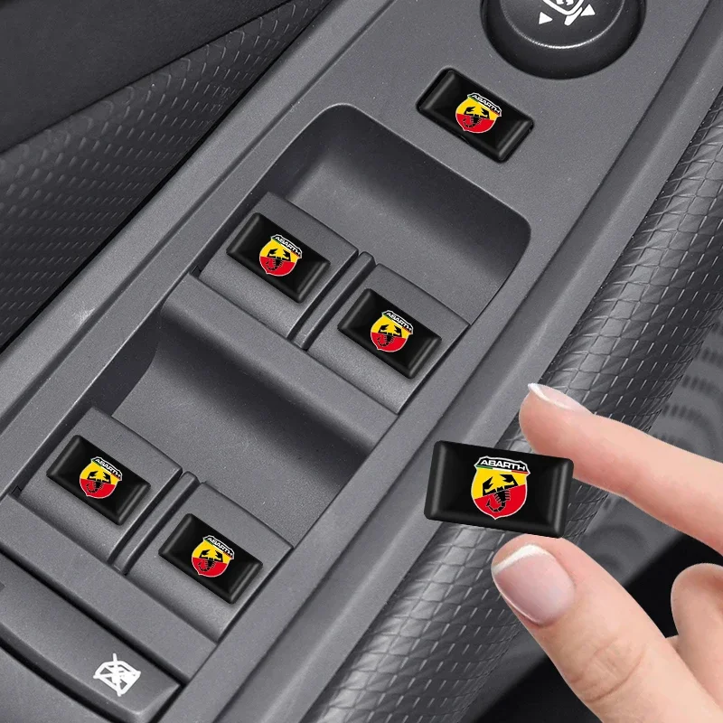 10Pcs Car Steering Wheel Sticker Badge Interior Decoration For Abarth Freemont Strada 500x Grande Punto Ducato Stilo Palio