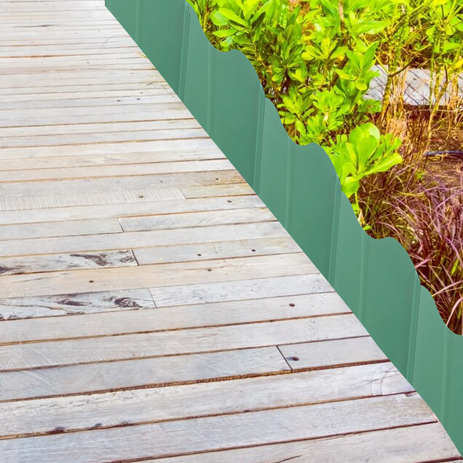 

20pcs Fence Border Pp Durable Waterproof Lawn For Flower Bed Garden Bed Fencing Landscaping Edging Border Plastic Garden Edging