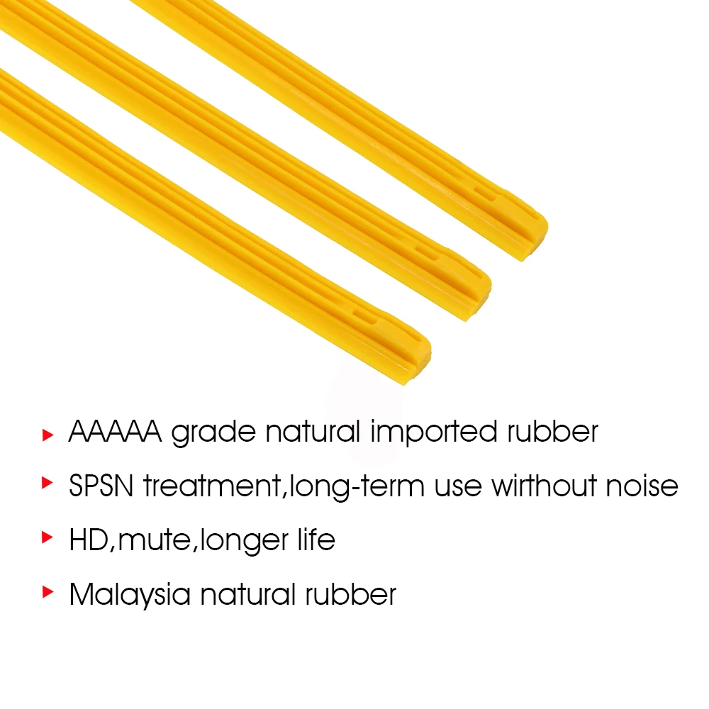 2pcs Car Windscreen Wiper Blade Insert yellow silica gel Strip (Refill) 8mm 14\