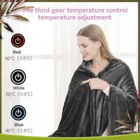 A08P-Outdoor Portable USB Warm Shawl Blanket  Coral Velvet Warm Blanket Electric Blanket Temperature Control Heating Blanket
